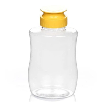 シリコンバルブキャップ付きプラスチックハニーボトル